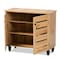 Baxton Studio Gisela Modern and Contemporary Oak Brown Finished Wood 2-Door Shoe Storage Cabinet 189-11993-ZORO - alternate 6
